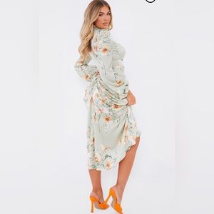 Sage floral dress